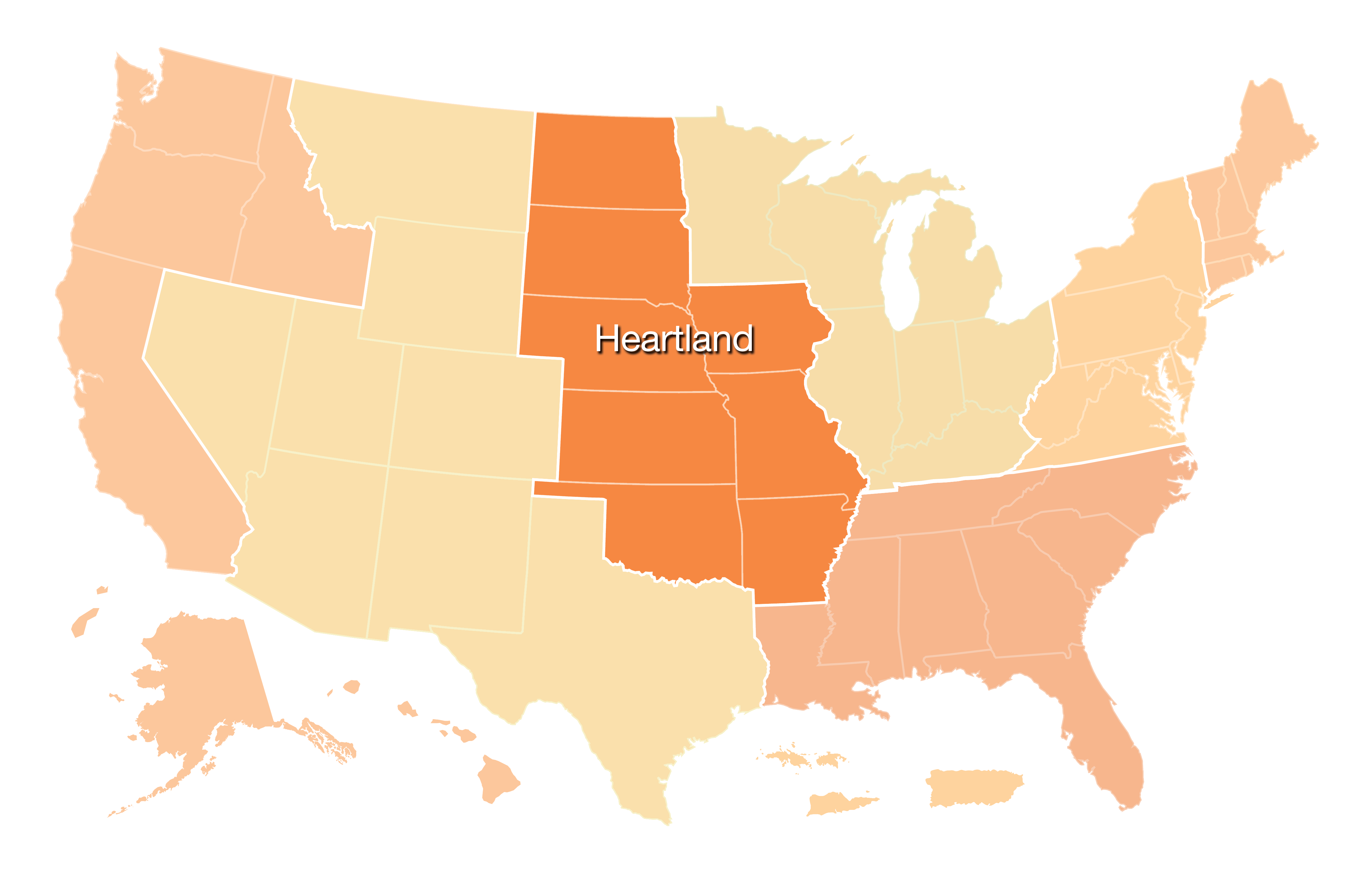 HRGN Outline on US Map