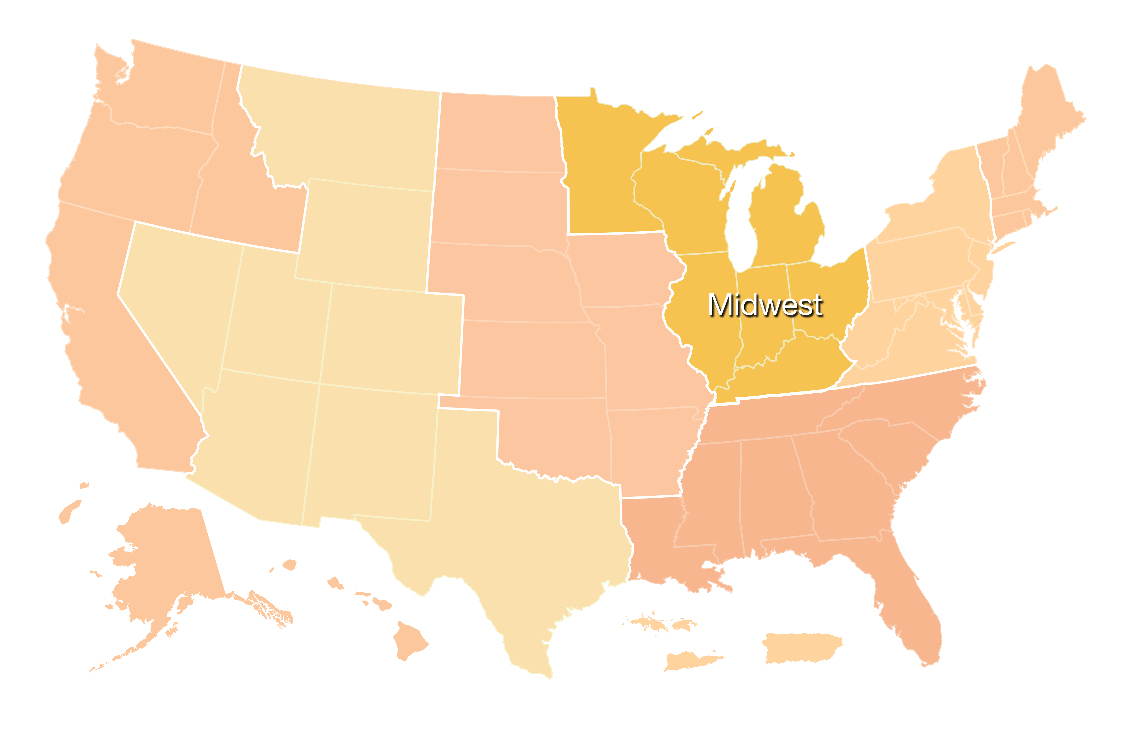 MGN Outline on US Map